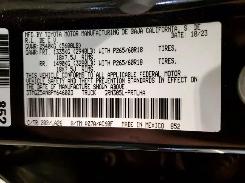 2023 TOYOTA TACOMA LIMITED  