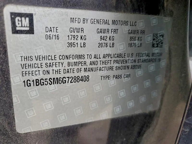 2016 CHEVROLET CRUZE PREMIER  