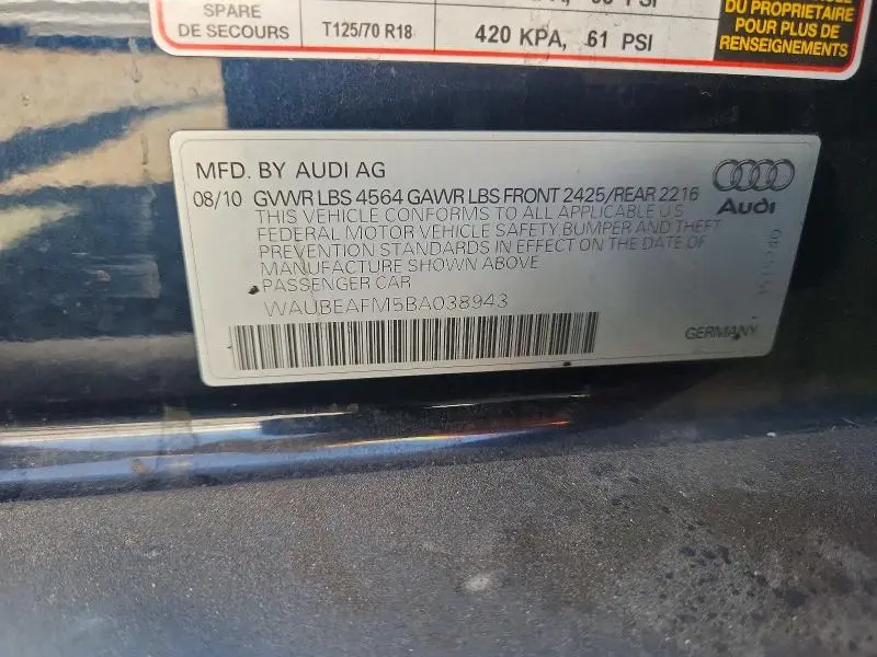2011 AUDI A3 PREMIUM  