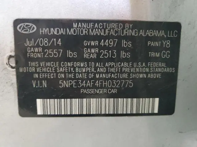 2015 HYUNDAI SONATA SPORT  