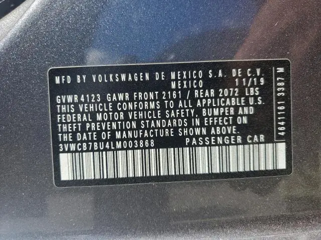 2020 VOLKSWAGEN JETTA S  