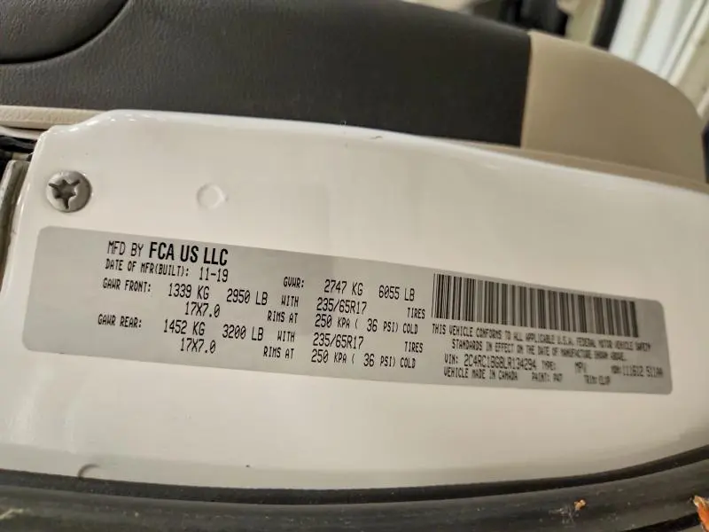 2020 CHRYSLER PACIFICA TOURING L  