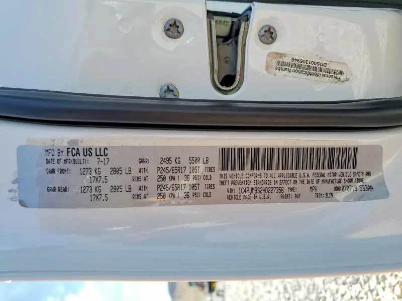 2017 JEEP CHEROKEE TRAILHAWK  