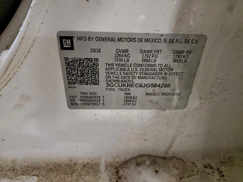 2018 CHEVROLET SILVERADO K1500 LT  