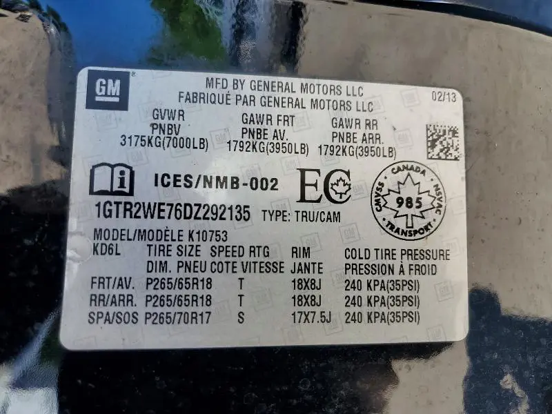 2013 GMC SIERRA K1500 SLT  
