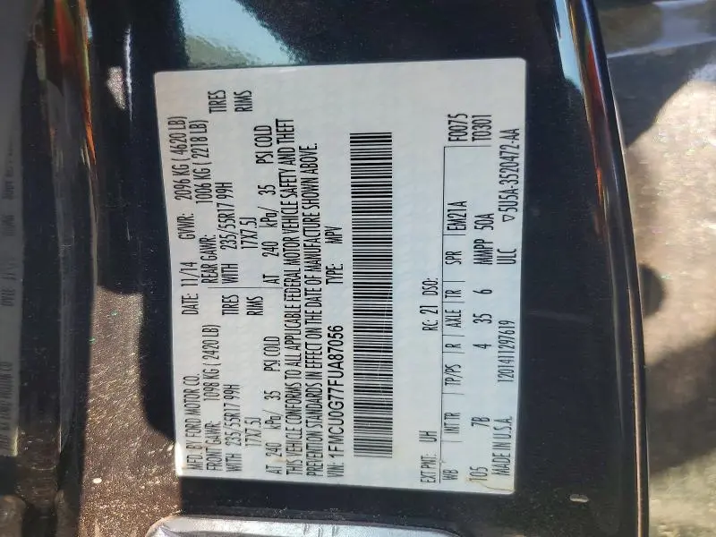 2015 FORD ESCAPE SE  