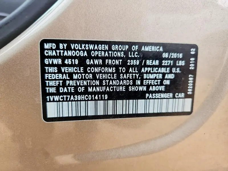2017 VOLKSWAGEN PASSAT SEL PREMIUM  