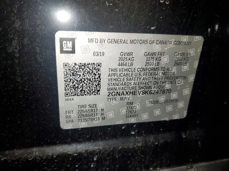 2019 CHEVROLET EQUINOX LS  