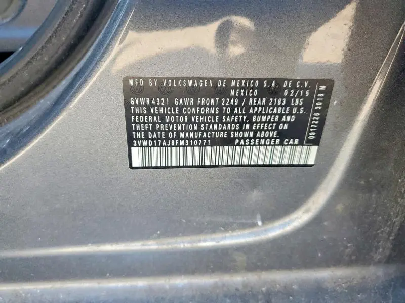 2015 VOLKSWAGEN JETTA SE  