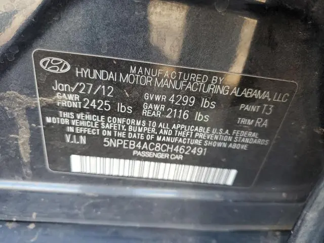2012 HYUNDAI SONATA GLS  
