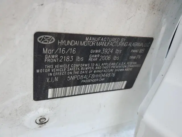 2017 HYUNDAI ELANTRA SE  