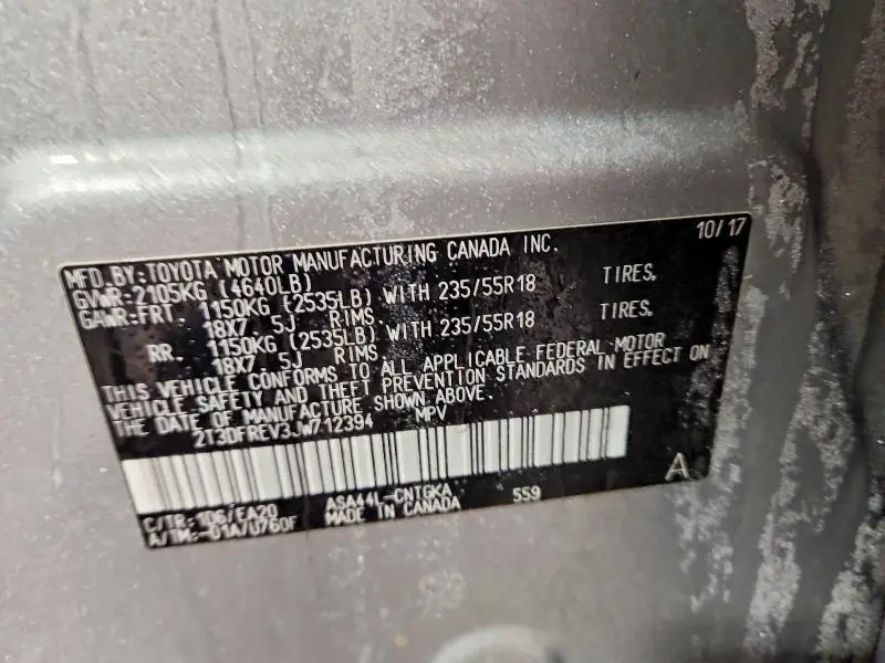 2018 TOYOTA RAV4 LIMITED  