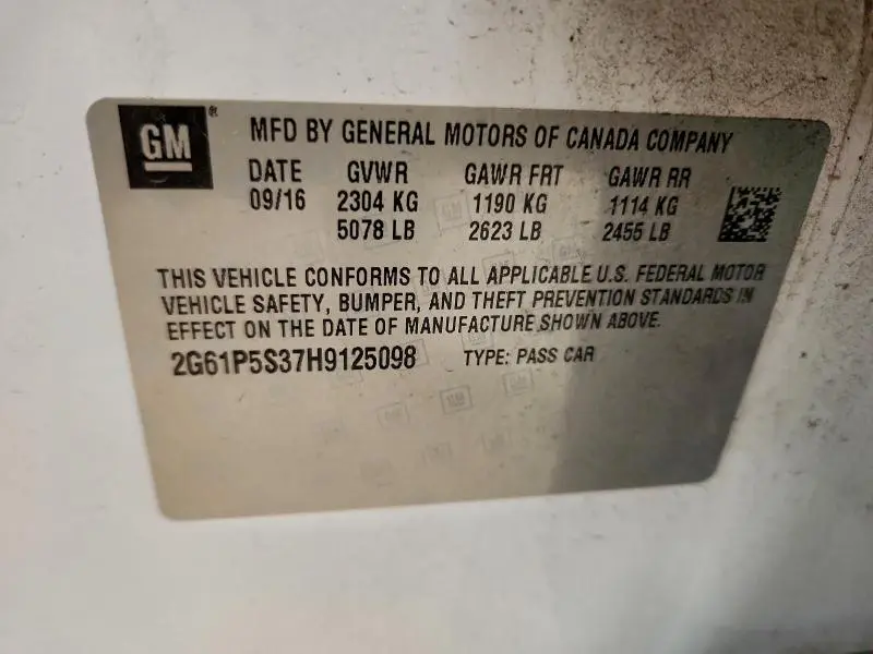 2017 CADILLAC XTS PREMIUM LUXURY  