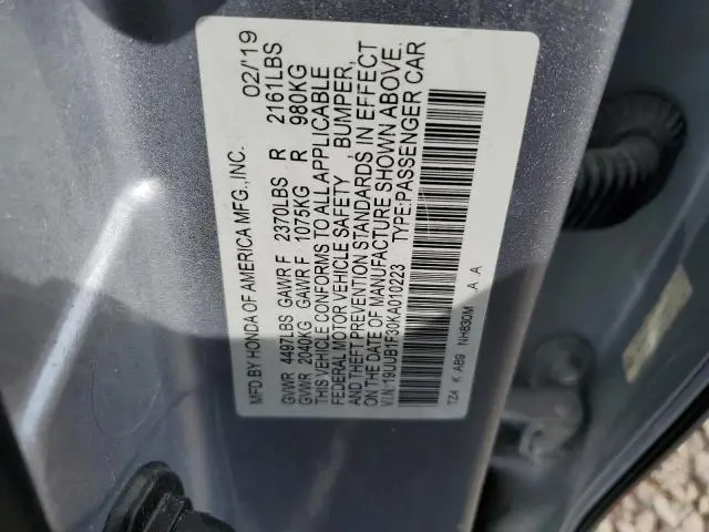 2019 ACURA TLX   