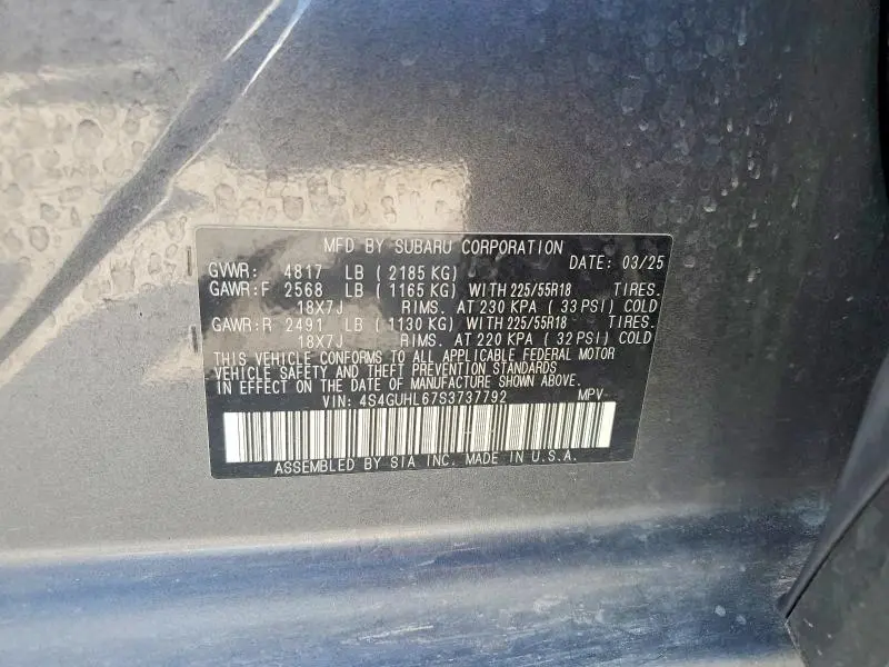 2025 SUBARU CROSSTREK LIMITED  