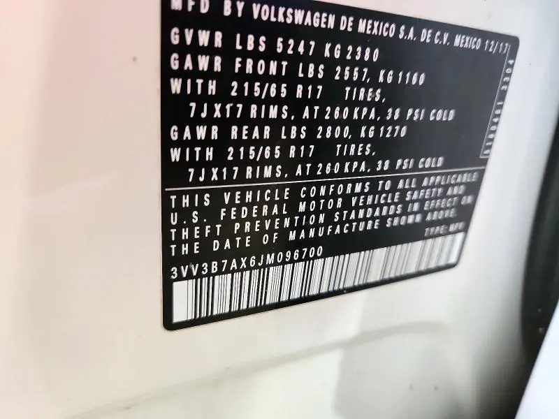 2018 VOLKSWAGEN TIGUAN SE  