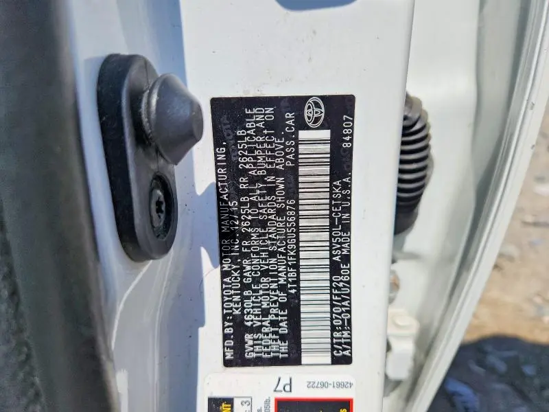 2016 TOYOTA CAMRY   
