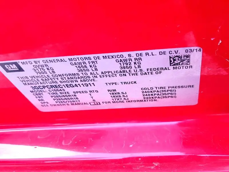 2014 CHEVROLET SILVERADO C1500 LT  