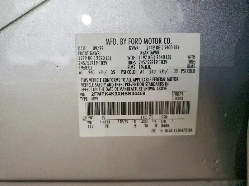 2022 FORD EDGE TITANIUM