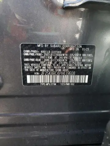 2023 SUBARU FORESTER TOURING  