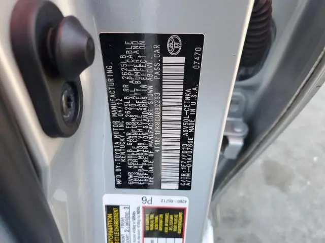 2012 TOYOTA CAMRY BASE  