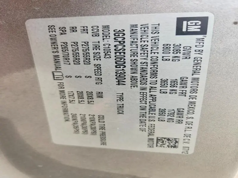 2013 CHEVROLET SILVERADO C1500 LT  