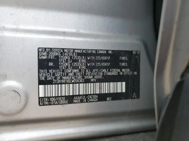 2020 TOYOTA RAV4 LE  