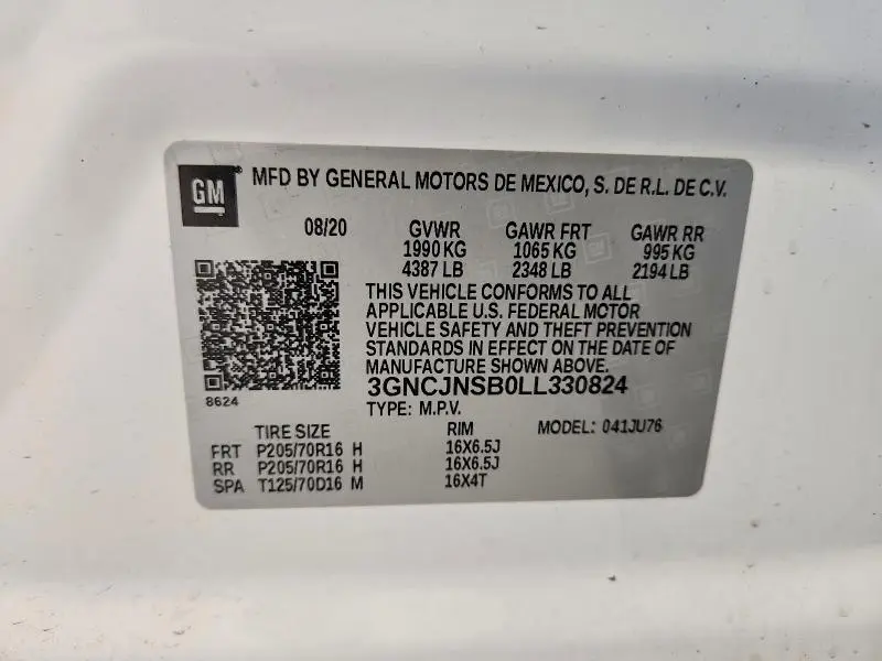 2020 CHEVROLET TRAX LS  