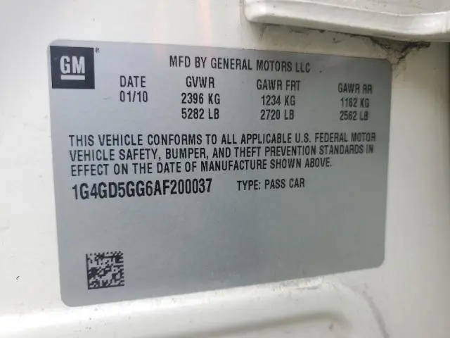 2010 BUICK LACROSSE CXL  