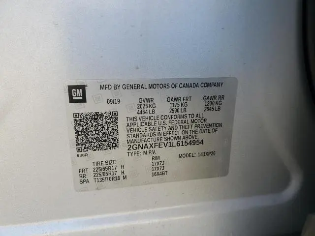 2020 CHEVROLET EQUINOX   