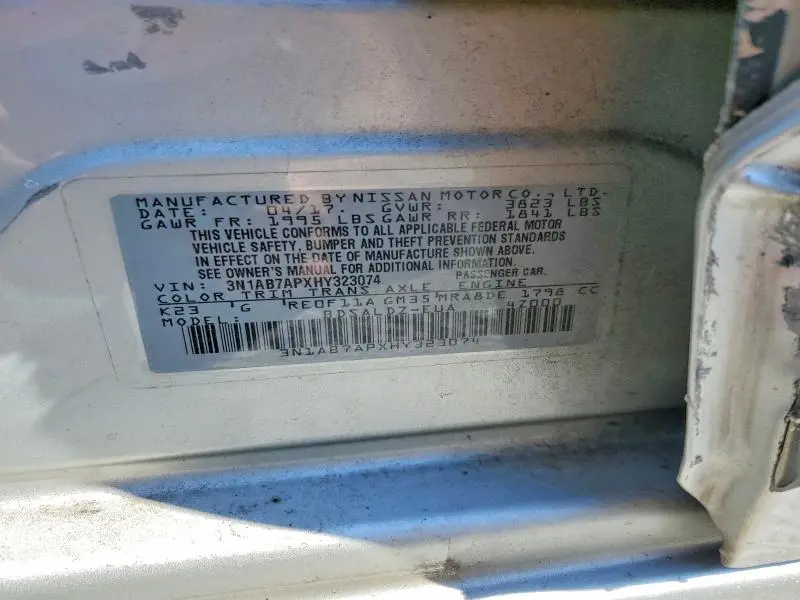 2017 NISSAN SENTRA SV  