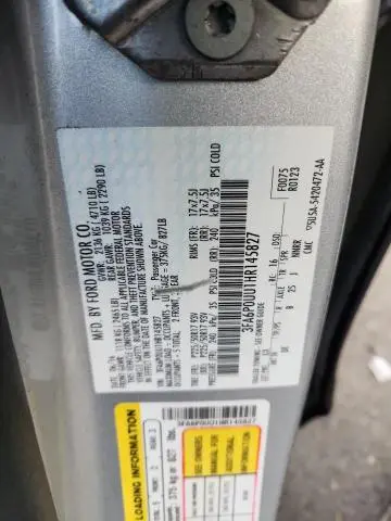 2017 FORD FUSION S HYBRID  