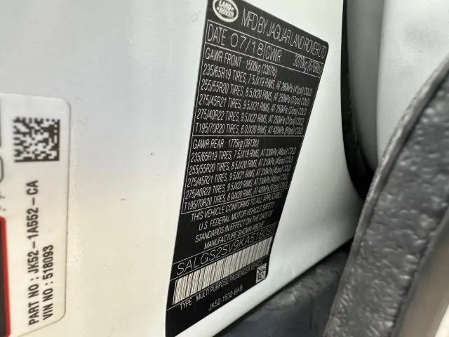 2019 LAND ROVER RANGE ROVER HSE  