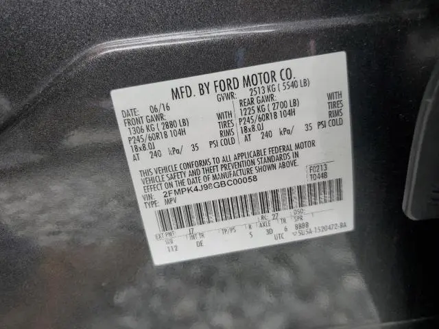 2016 FORD EDGE SEL  