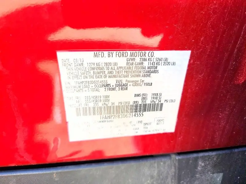 2013 FORD TAURUS LIMITED  
