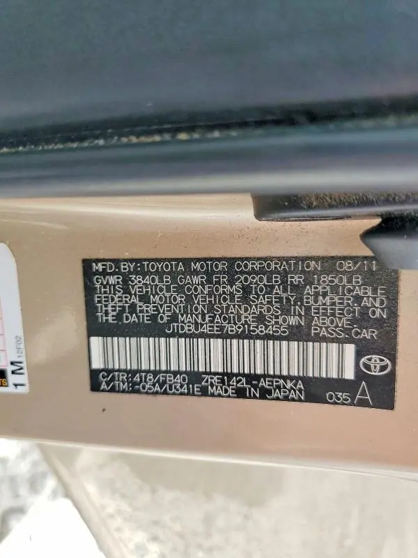2011 TOYOTA COROLLA LE  