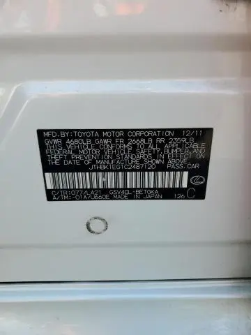 2012 LEXUS ES 350  