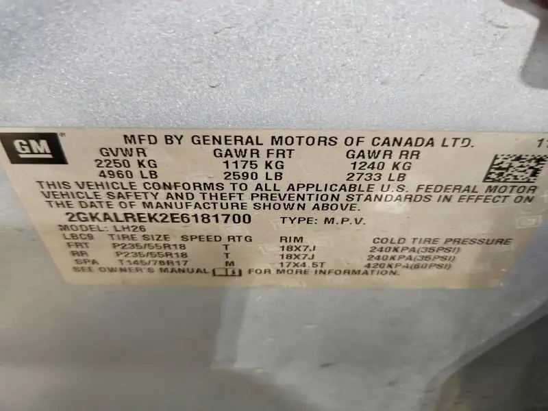 2014 GMC TERRAIN SLE  