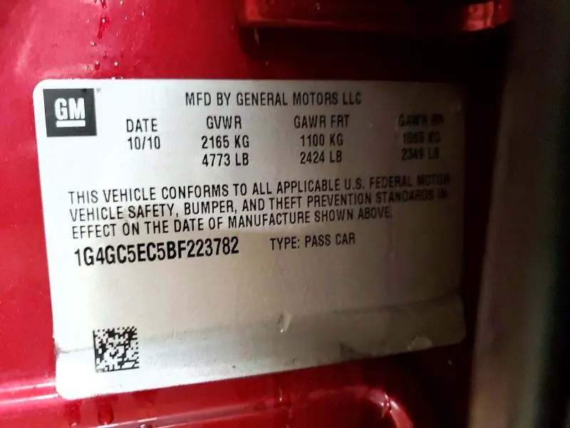 2011 BUICK LACROSSE CXL  