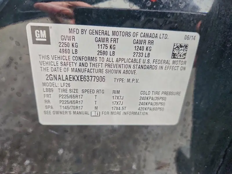 2014 CHEVROLET EQUINOX LS  