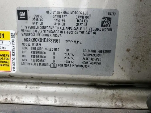 2013 BUICK ENCLAVE