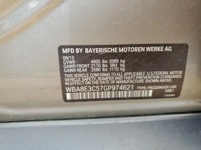 2016 BMW 328 XI SULEV  