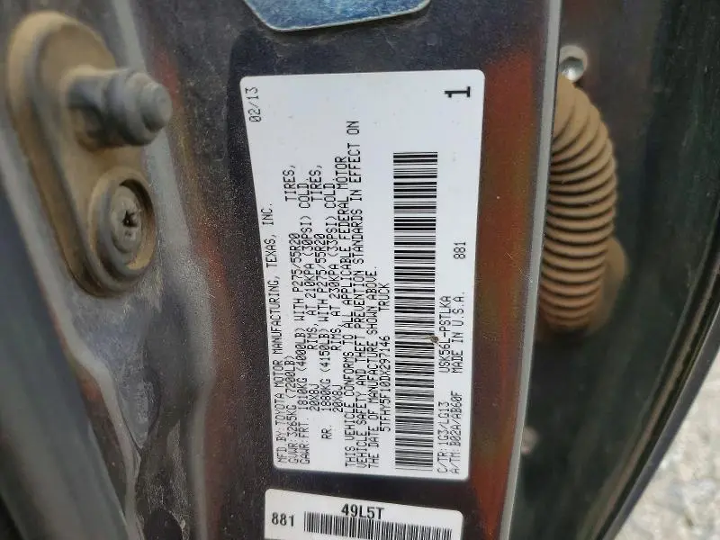 2013 TOYOTA TUNDRA PLATINUM  