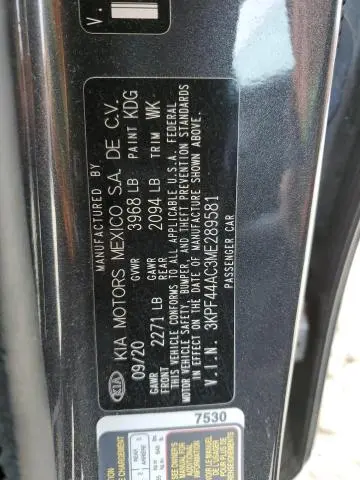 2021 KIA FORTE GT  