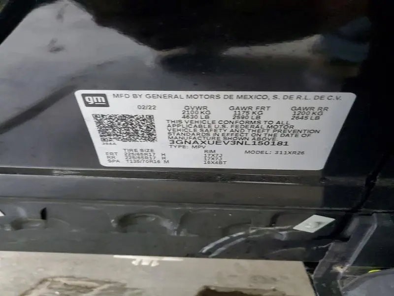 2022 CHEVROLET EQUINOX LT  