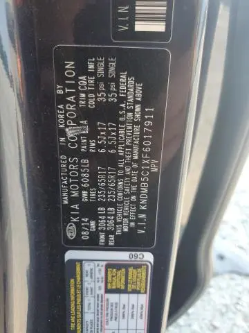 2015 KIA SEDONA LX  