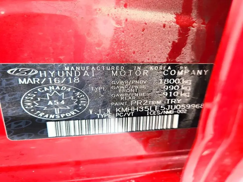 2018 HYUNDAI ELANTRA GT   