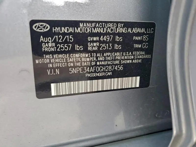 2016 HYUNDAI SONATA SPORT  