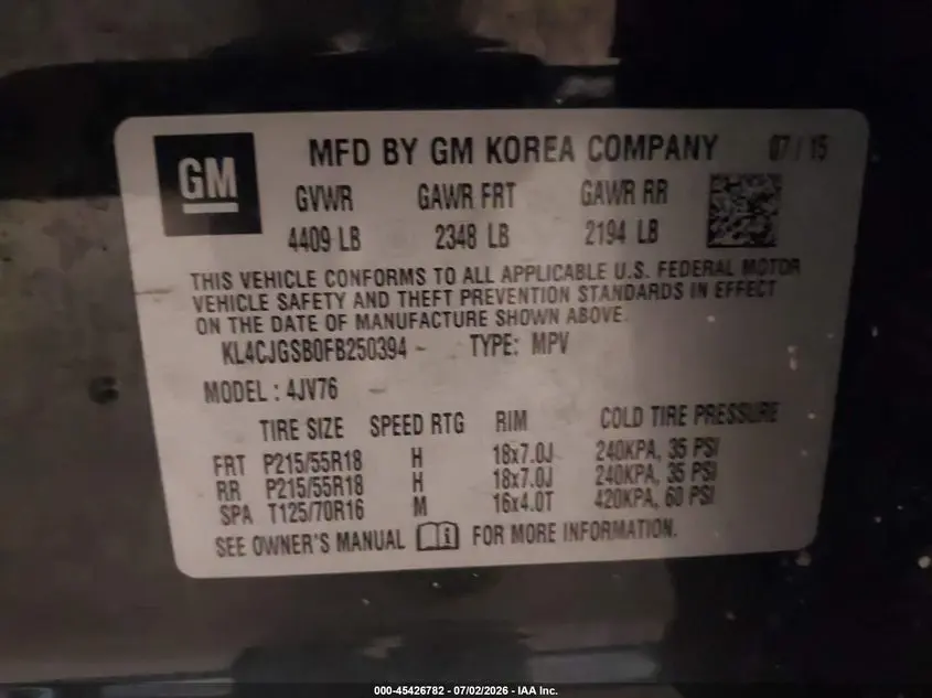 2015 BUICK ENCORE LEATHER