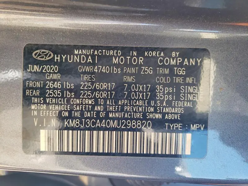 2021 HYUNDAI TUCSON VALUE  